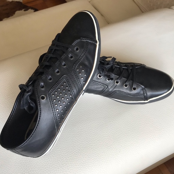 leather fashion sneakers